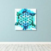 花 – 色鮮やかな方法3 キャンバスプリント (インサイチュ (ウッドフロア))