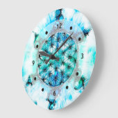 花 – 色鮮やかな方法3 ラージ壁時計 (傾斜)