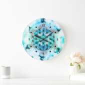 花 – 色鮮やかな方法3 ラージ壁時計 (ホーム)