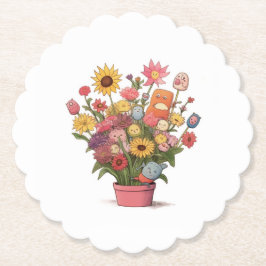 花、花束、植木鉢 ペーパーコースター