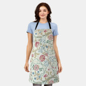 花、花柄、ウィリアム・モリス エプロン (着用した状態)