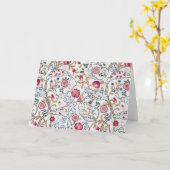 花、花柄、ウィリアム・モリス カード (黄色い花)