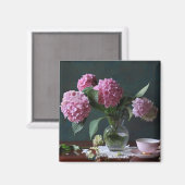 花 |花瓶のアジサイ マグネット (正面/裏面)