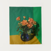 花 |花瓶のバラ タペストリー (正面)