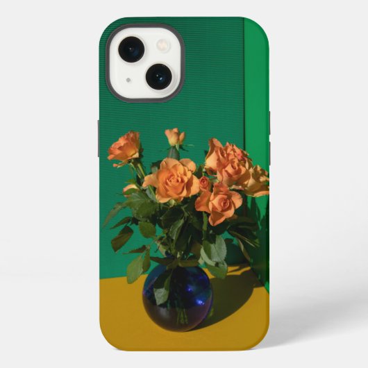 花 | 花瓶のバラ iPhoneケース (裏面)