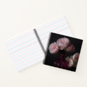 花 |花瓶淡い色のにピンクの牡丹 ノートブック (内部)