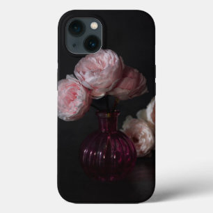 花 花瓶淡い色のにピンクの牡丹 iPhone 13ケース