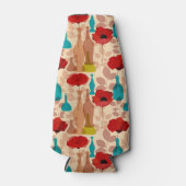 花、花瓶、ボトル模様 ボトルクーラー (正面)