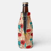 花、花瓶、ボトル模様 ボトルクーラー (ボトル裏面)
