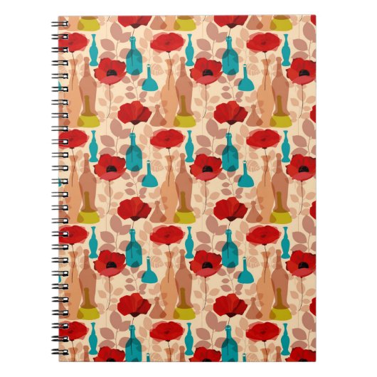 花、花瓶、ボトル ノートブック (正面)