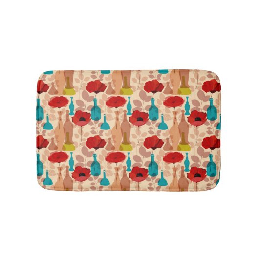 花、花瓶、ボトル バスマット (正面)