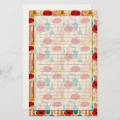 花、花瓶、ボトル 便箋 (正面/裏面)