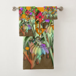 花 花 花 バスタオルセット