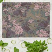 花、葉およびカムフラージュ キッチンタオル (折り畳み)