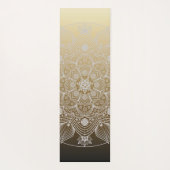 花、葉フローラ、金ゴールド ヨガマット (裏面)