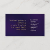 花 – 蓮のオーナメント-金ゴールド 名刺 (裏面)