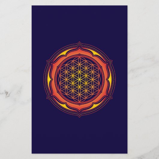 花,蓮,聖幾何学,仏教 チラシ (正面)