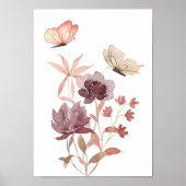 花 蝶 ぬいぐるみ ポスター 子供部屋 装飾 (正面)