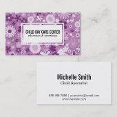 花 | 説明（紫） 名刺 (正面/裏面)