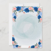 花、象の車の赤ちゃんシャワー 招待状 (裏面)