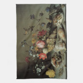 花・貝殻・昆虫バルタサール・ファン・デル・アスト キッチンタオル (縦)