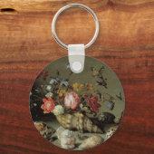 花・貝殻・昆虫バルタサール・ファン・デル・アスト キーホルダー (裏面)