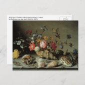 花・貝殻・昆虫バルタサール・ファン・デル・アスト ポストカード (正面/裏面)