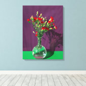 花 |赤い花束 キャンバスプリント (インサイチュ (ウッドフロア))