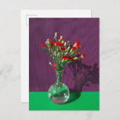 花 |赤い花束 ポストカード (正面/裏面)