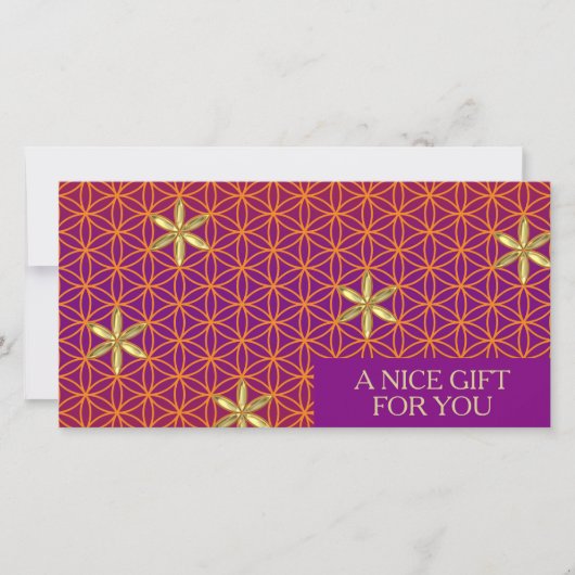 花 – 赤い金ゴールド模様 (正面)