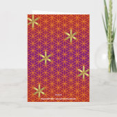 花 – 赤い金ゴールド模様 カード (裏面)