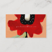 花 赤 オレンジ色 名刺 (裏面)