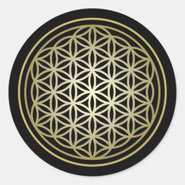 花 – 金ゴールドバージョン2 ラウンドシール