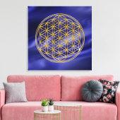 花 – 金ゴールド キャンバスプリント (インサイチュ (リビング))