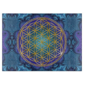 花 – 金ゴールド – フラクタル1 カッティングボード (正面)