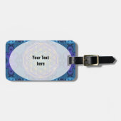 花 – 金ゴールド – フラクタル1 ラゲッジタグ (正面横)