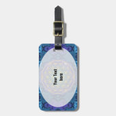 花 – 金ゴールド – フラクタル1 ラゲッジタグ (正面縦)