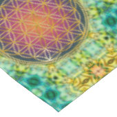 花 – 金ゴールド – フラクタル2 テーブルクロス (アングル)