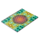 花 – 金ゴールド – フラクタル2 ノートブック (左側)