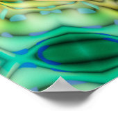 花 – 金ゴールド – フラクタル2 ポスター (角)