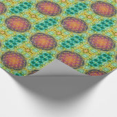 花 – 金ゴールド – フラクタル2 ラッピングペーパー (角)