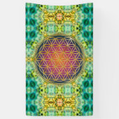 花 – 金ゴールド – フラクタル2 横断幕 (縦)