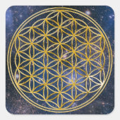 花 – 銀河系 スクエアシール (正面)