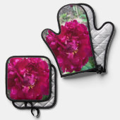 花 鍋つかみ&鍋敷きセット (正面/裏面)