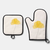 花 鍋つかみ&鍋敷きセット (正面)