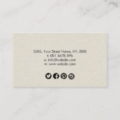 花 – 陰陽シンボル名刺 名刺 (裏面)