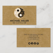 花 – 陰陽記号 名刺 (正面/裏面)