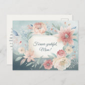 花（青） ポストカード (正面/裏面)