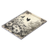 花、鳥と蝶の年齢の高い紙(3) ノートブック (左側)