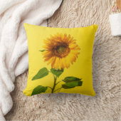花 |黄色のひまわり クッション (ブランケット)